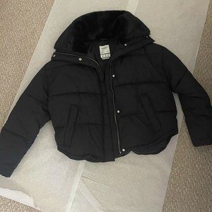 Abercrombie and Fitch Black Mini Puffer Jacket